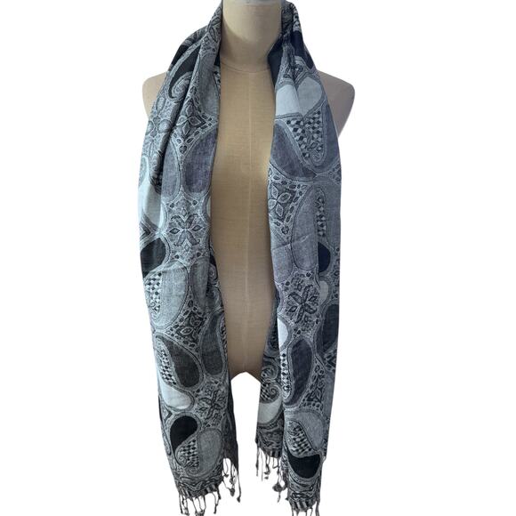 "PASKMINA" Beautiful Scarf Stunning NO FIBER TAG, Silky and Soft Quiet Luxury - Picture 1 of 6